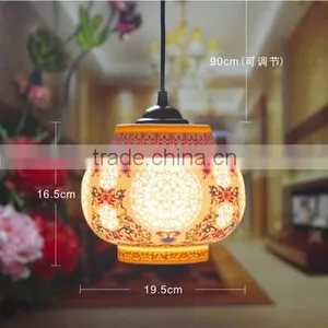 Vintage Ancient Pendant Light Porcelain ChandelierJingdezhen Handpainted Ceramic Party Loft Coffee Bar Restaurant Kitchen Lights thumbnail-1