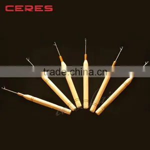 Wooden Latch Hook Needle, Hair Weaving Needle, Lace Wig Needle Hair Extensions Tools Quality Choice thumbnail-6