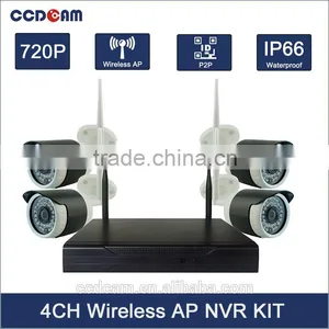 Hot New Product 4CH 1.0MP WIFI Outdoor IR Cut Camera NVR Wireless Kit thumbnail-1