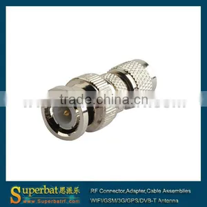 BNC-Mini-UHF Adapter BNC Plug to Mini-UHF Plug Straight Adaptor thumbnail-1