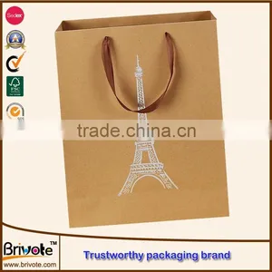 Brown Paper Shopping Bag/Gift Paper Bag/Kraft Paper Garment Bag thumbnail-2