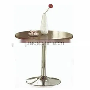 Modern Wooden Table With Metal Base,coffee Shop or Bar Table thumbnail-1