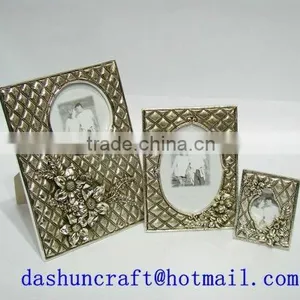 DS9028set Resin Chrome Plate Flora Photo Frame Craft Wedding Gift Souvenir thumbnail-1