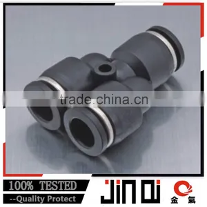 Pneumatic One-touch Union Y Black Plastic y Branch Pipe Fittings ,hose Connector thumbnail-1