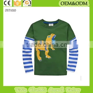 New Kids Boys Long Sleeve T Shirts Tyrannosaurus T-shirts Baby Children Clothing Pure Cotton Tees thumbnail-1