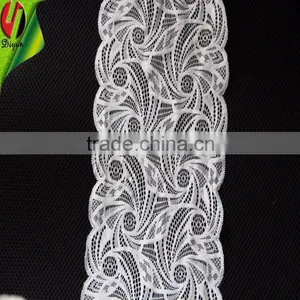 Lace Textile by Jacquard Machine 17 CM Wide Stretch Lace Trimming thumbnail-2