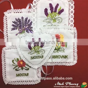 Wholesale Hand Embroidery Cloths Bag Air Fresh Flower Fragrant Bag Sets thumbnail-1