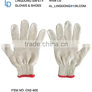 12 Pairs White Factory Industry Knitted Cotton Work Protect Gloves thumbnail-1