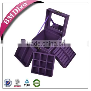 Three Layers Fabric Jewellery Gift Boxes Wholesale thumbnail-1
