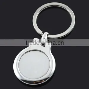 Classic Blank Round Key Chain thumbnail-1