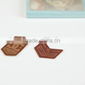 Custom Embossed Branded PU Leather Patch Laser Cut Leather Logo Patch thumbnail-1