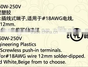 E26 ul Approved Electric Ceiling Plastic Lamp Holder thumbnail-3