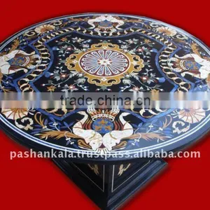 Latest Production Of Marble Inlay Top Table thumbnail-1