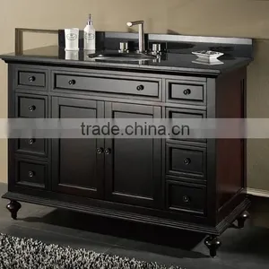 48" Classic Solid Wood Bathroom Vanity With Quartz Top thumbnail-2