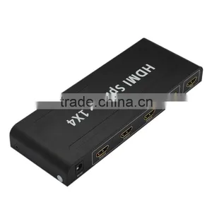 Premium 1x4HD Splitter 1 in 4 Out 4 Ports Splitter Distributor Converter (O4way HD Splitter 1.4 for HDTV Support 4k*2k thumbnail-1