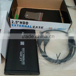 2.5" USB2.0 SATA Hdd Enclosure Case for HDD With Carry Protection Bag- Silver and Black thumbnail-1