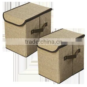 Linen Storage Eco-friendly Shower Caddy 16x16x16 Storage Cube Clothes Storage Boxes Amazon Fabric Cosmetic Organizer Folding thumbnail-1