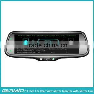 7.3 Inch Mirror-link Rearview Mirror With Back-up Camera Display thumbnail-2