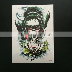 WX- 026 Pretty Female CMYK Tattoos/ Temporary Body Tattoo Sticker/ Custom Body Tattoo thumbnail-1