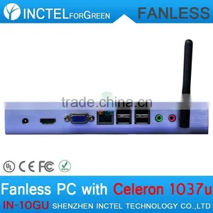 Mini pc With Intel Celeron 1037U Fanless Mini PC Alluminum Directx11 1G RAM 80G HDD Mini PC 12v thumbnail-6