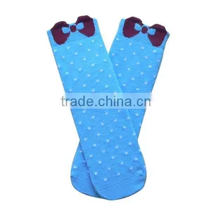 GSW-64 Custom High Quality Blue Small Dots Bamboo Women Socks thumbnail-1