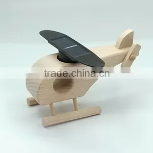 DIY Creative Toy Solar Wooden Toy Airplane Model thumbnail-1
