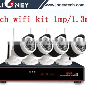 1.3mp Vitevison CCTV System Wifi Bullet Waterproof 4 Channel Wireless NVR Kit thumbnail-1