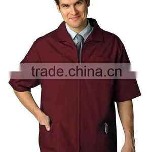 Custom Men's Medicail Zippered Short Sleeve Jacket (Available in 7 Solid Colors) thumbnail-5