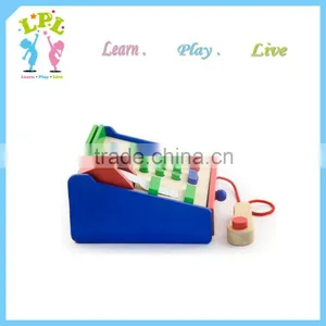 Wholesale Hot Sale High Quality Wooden Kids Mini Calculator Cash Register Preschool Wooden Educational Toys thumbnail-2