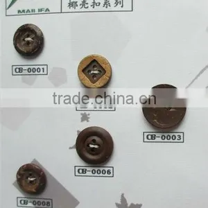 2--hole Natural Coconut Button for Garment thumbnail-2