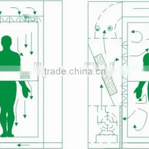 Cleanroom Auto Air Shower For Bio Pharmaceutial Workshop Model AS-1P1S AS-2P2S thumbnail-2