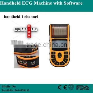 CE&ISO Certification 1 Channel Palm Handheld Human Use Electrocardiograph ECG Machine EKG Machine Price With Software-Shelly thumbnail-1