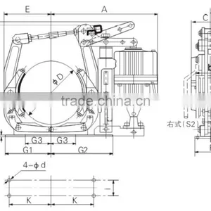 Crane / Motorcycle YWZ9 Series Electric Hydraulic Drum Brake thumbnail-2