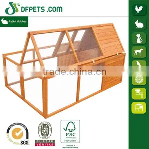 DFPets DFR023 Outdoor Wooden Chearp Rabbit Cage For Farming thumbnail-1