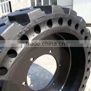 Tyre Factory in China Produce Solid Tire With Wheel for Bobcat Skidsteer thumbnail-6