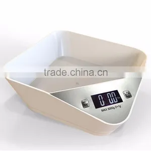 5KGx1g Polygon Digital Kitchen Food Scale Electronic Weighting Scales Food Balance Steelyard Green Silver Blue thumbnail-3