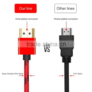 VOXLINK Metal Head1m/1.8m/3m OEM HDMI 1.4v 19 + 1 to HDMI 1080P 4K Cable for TV Monitor thumbnail-6