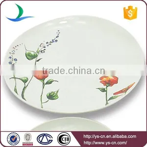 White Round Shape Flower Decals Porcelain Dinner Set thumbnail-3