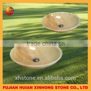 Yellow Round Circular Outdoor Wash Basin Sinks for Decor thumbnail-1