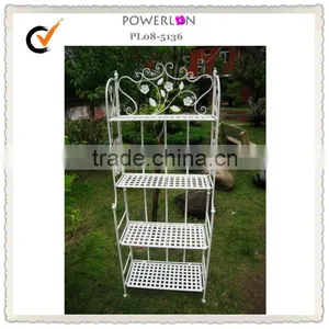 4-tier Home and Garden Decorative Metal Shelf thumbnail-1