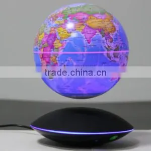 Cool Invention! Maglev Floating Global With Light Up Glow Stick thumbnail-5