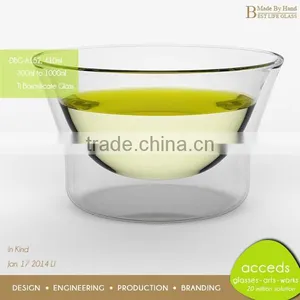 Double Wall Clear Glass Small Dessert Bowls thumbnail-3