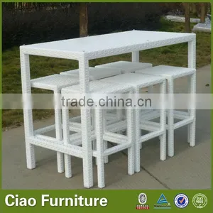 White Rattan Bar Furniture Cheap Bar Stools thumbnail-4