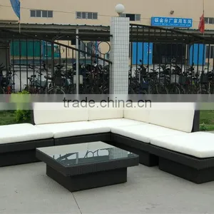 Outdoor Corner Rattan Sofa Set PE Wicker Garden Furniture thumbnail-4