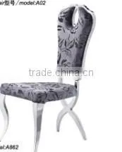 Fabric Dining Chair Stainless Steel Legs Chair Classic Chair Restaurant Chair Antique thumbnail-2