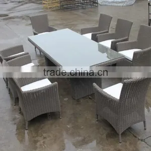 High Quality Rattan Wicker Dining Set Outdoor Furniture thumbnail-1