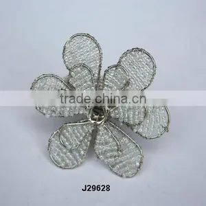 Napkin Ring in Glass Beads Can be in Any Colour thumbnail-1