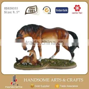 14 Inch Resin Craft Home Decoration Lifelike Animal Horse Statue thumbnail-1