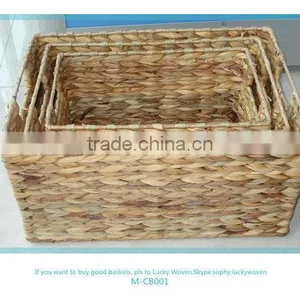 Homes Storage Handwoven Medium Tapered Straw Basket Weaving thumbnail-1
