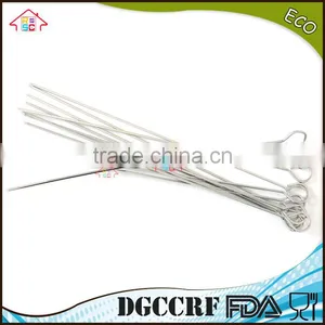 NBRSC Long Flat Metal Chrome Plated BBQ Skewers, Grill / Barbecue Shish Kebab Kabob Skewers thumbnail-1
